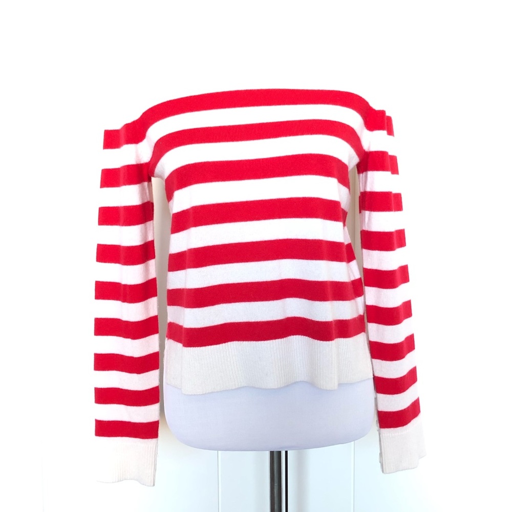 Rag & Bone Cashmere Red stripe sweater